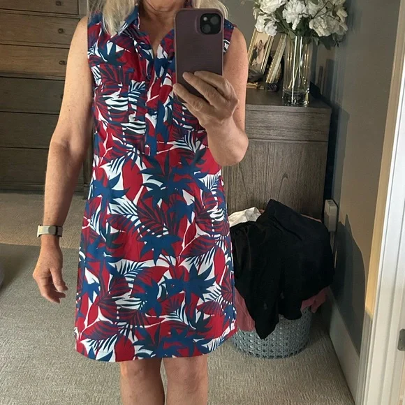 NWT! Reel Legends Womens Sleeveless Mariner Print
Red, White & Blue Dress Size M - Picture 13 of 15
